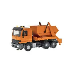 H0 MB ACTROS 3-achs Absetzkipper mit Rundum- leuchten, kommunalorange, Basis, Funktionsmodell